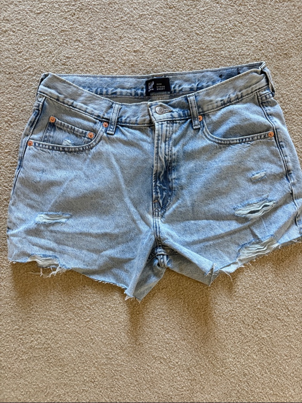 GAP Stride Light Blue Denim Cutoff Shorts